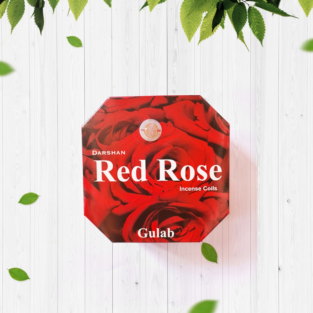 Dupa Coil Darshan Red Rose / Dupa Lingkar Darshan / Dupa Impor Premium