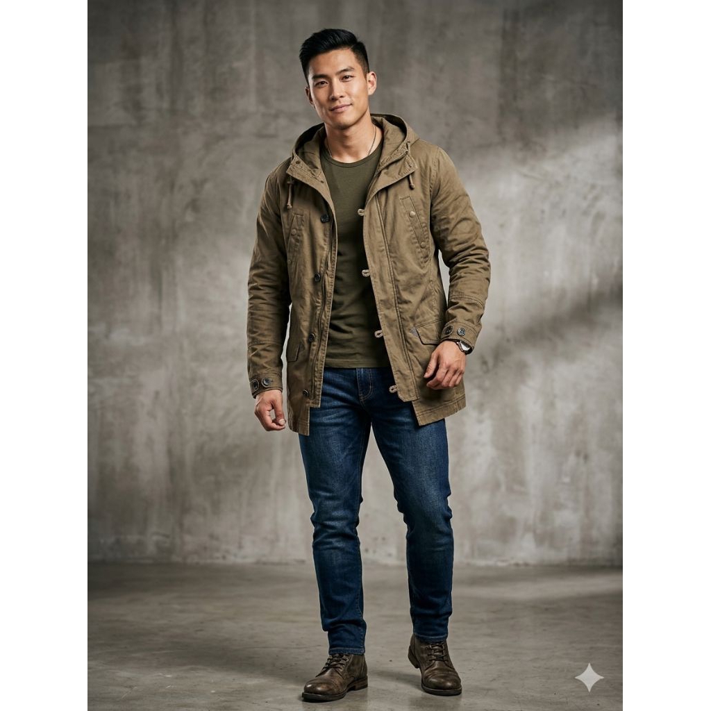 Parka hoodie army gorpcore