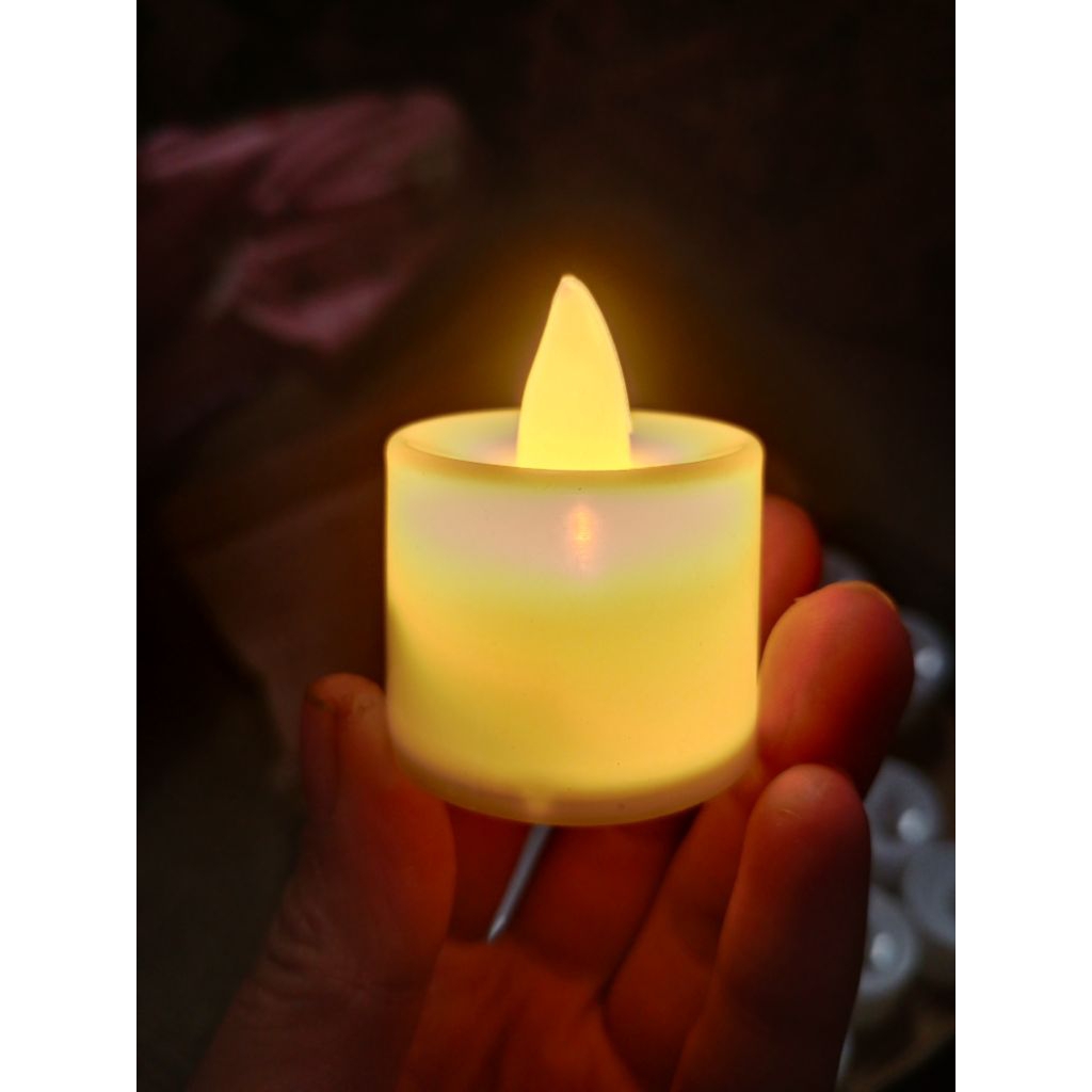 Lilin Elektrik LED Warna Kuning - Aman, Tanpa Asap