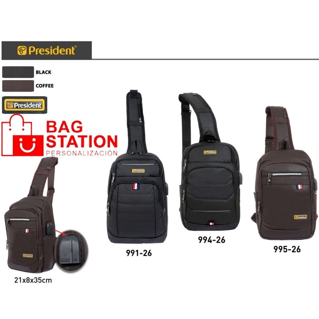 CHEST BAG PRESIDENT USB ORIGINAL TAS SELEMPANG PRESIDENT TAS SLING BAG PRESIDENT ORIGINAL TAS TRAVEL