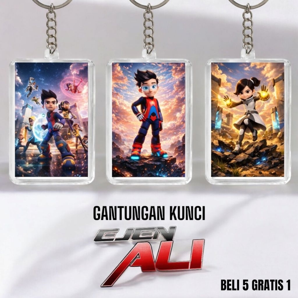 Gantungan Kunci Ejen Ali Akrilik Keychain
