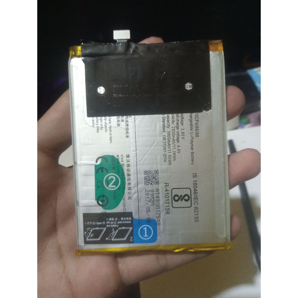 Baterai Vivo Y67 Original Cabutan