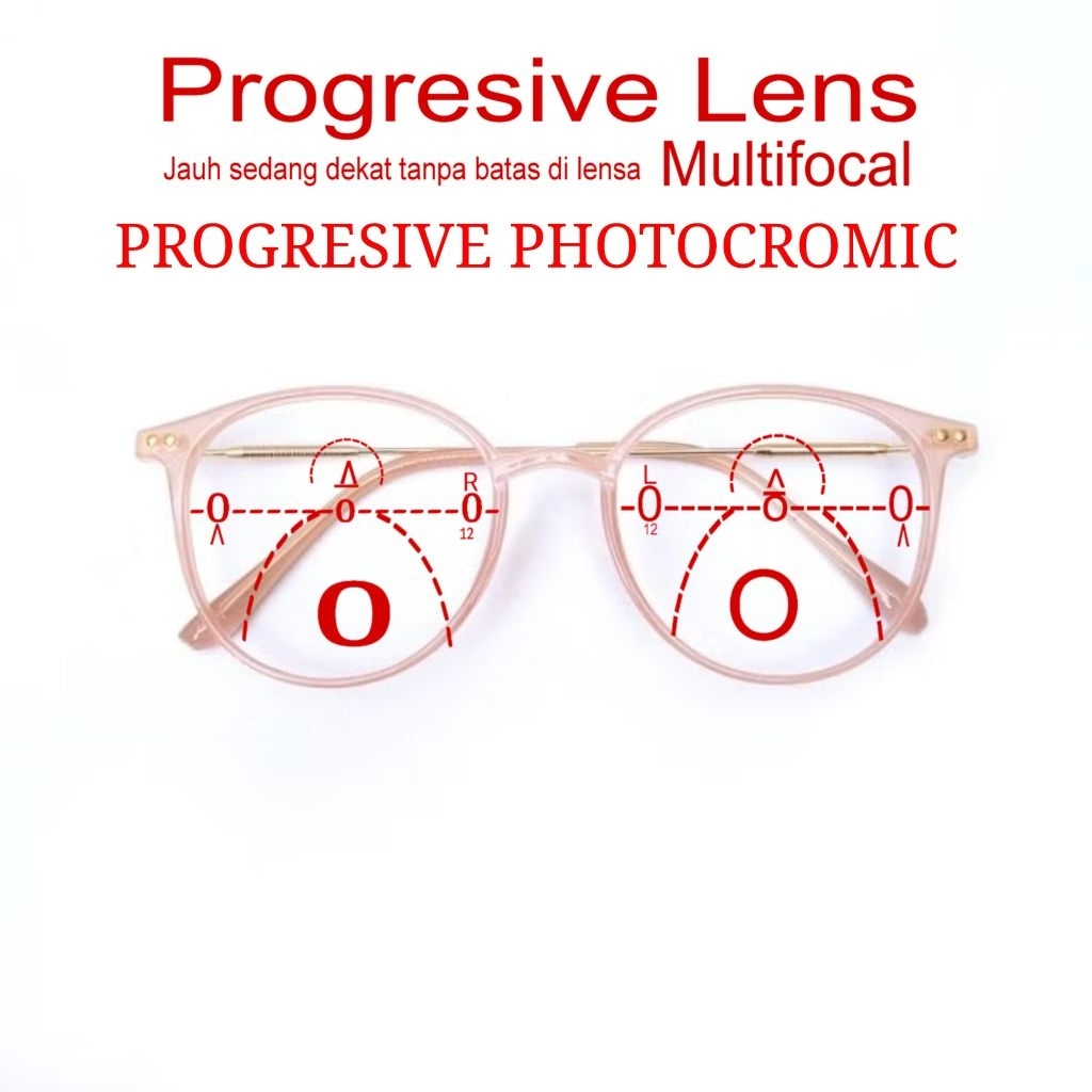 Kacamata Progressive Photocromic Oval F 9531