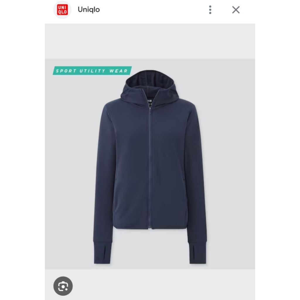 jaket running UNIQLO airism navy 03