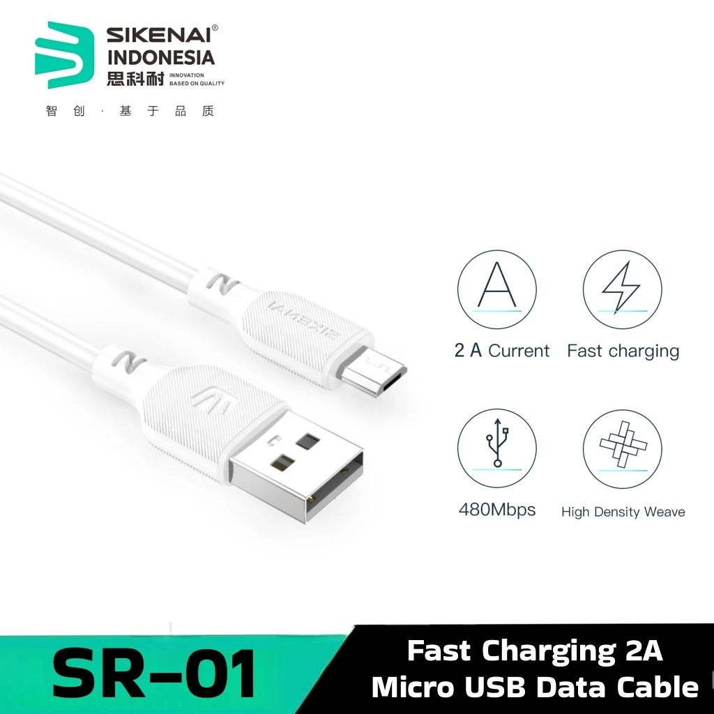 Kabel Micro USB SIKENAI SR01 Fast Charging 2A Kabel Data Fast Transfer 480Mbps