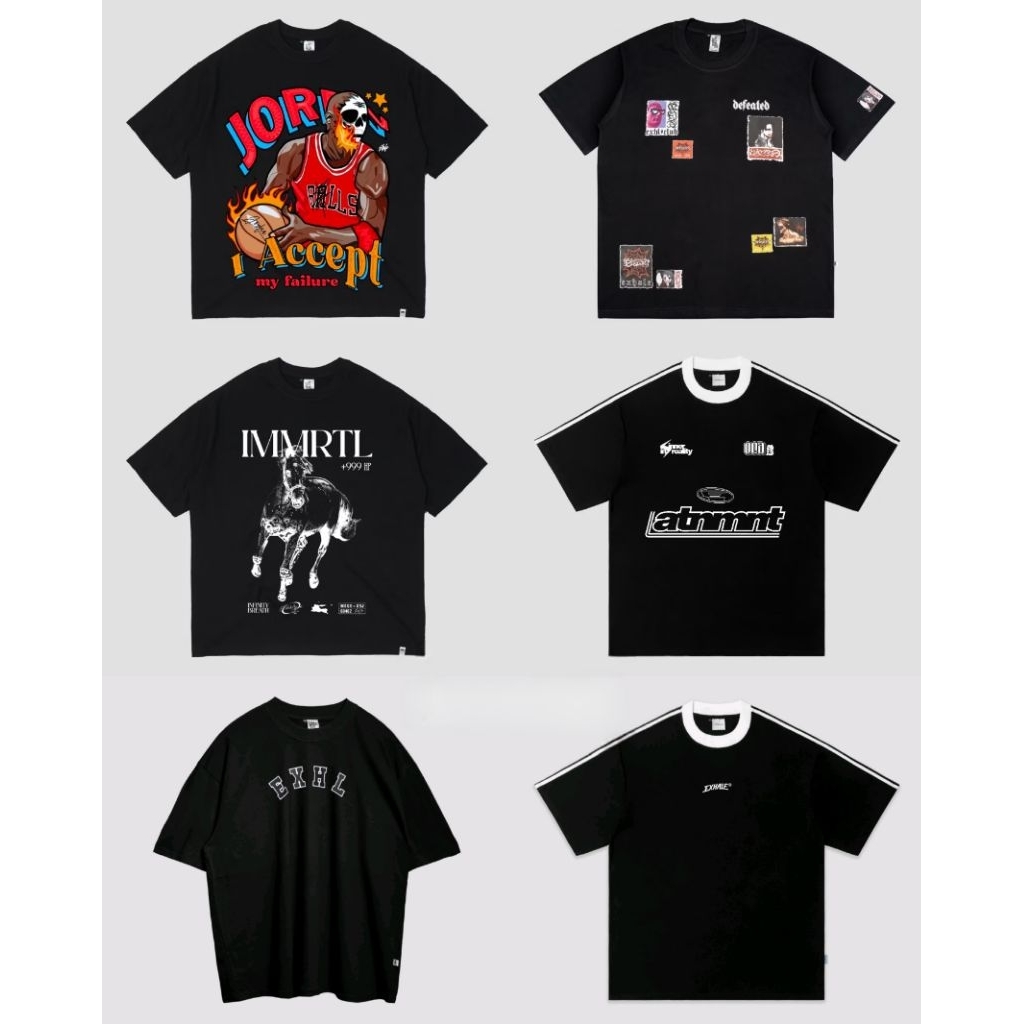 T Shirt Kaos Oversize Stripes Exhale