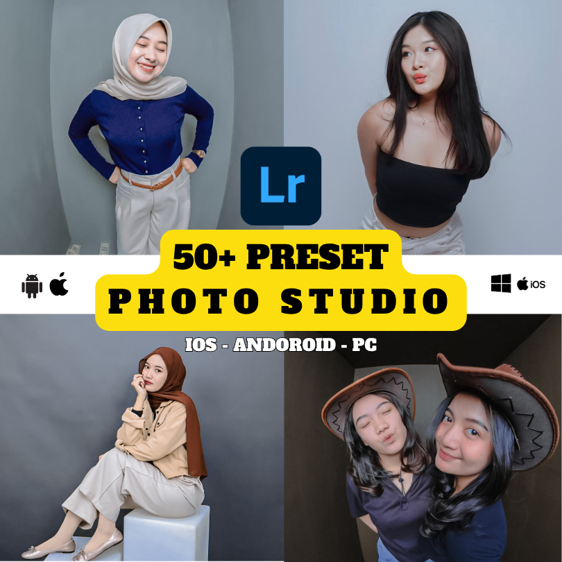 50 Preset Lightroom Photo Studio | Sekali Import Langsung Jadi | Android iOS PC