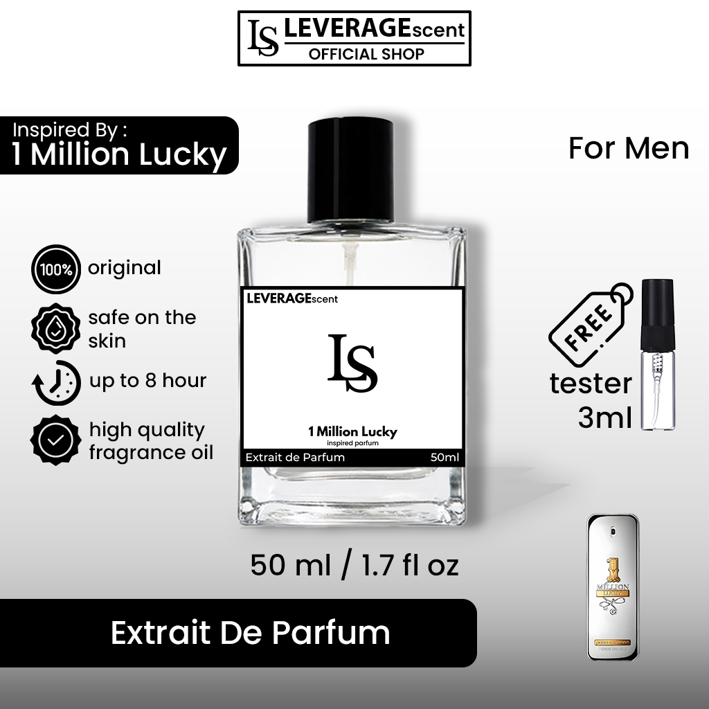 LeverageScent 1 Million Lucky - Extrait De Parfum Unisex | inspired premium perfume 50ml
