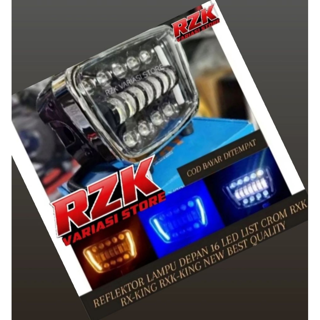 Reflektor Rx king New 16 Led Oval Lampu depan Rx king new  Variasi