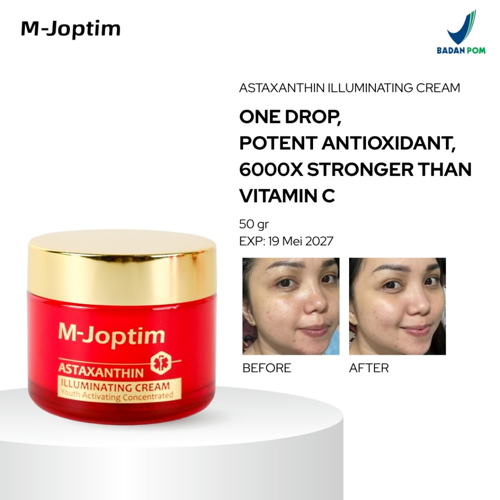 [ED 2027 - NO BOX] M-Joptim Astaxanthin Cream | Krim Wajah Tekstur Ringan Untuk Mengurangi Kerutan, 