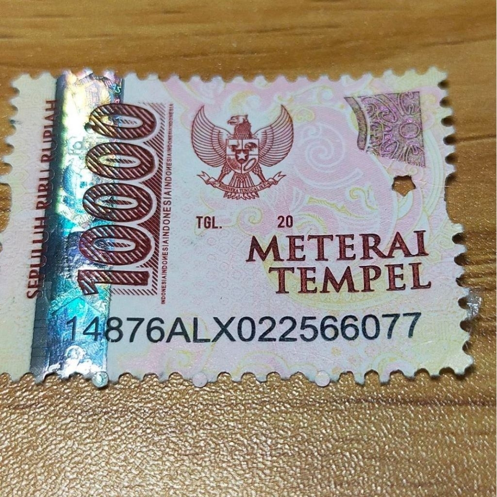 Materai 10000 Original Isi 10 Lembar