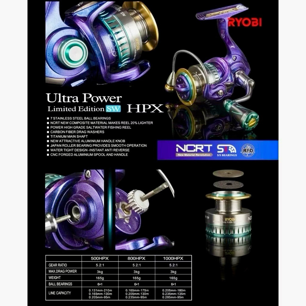 Reel pancing RYOBI ULTRA POWER limited editionsw hpx