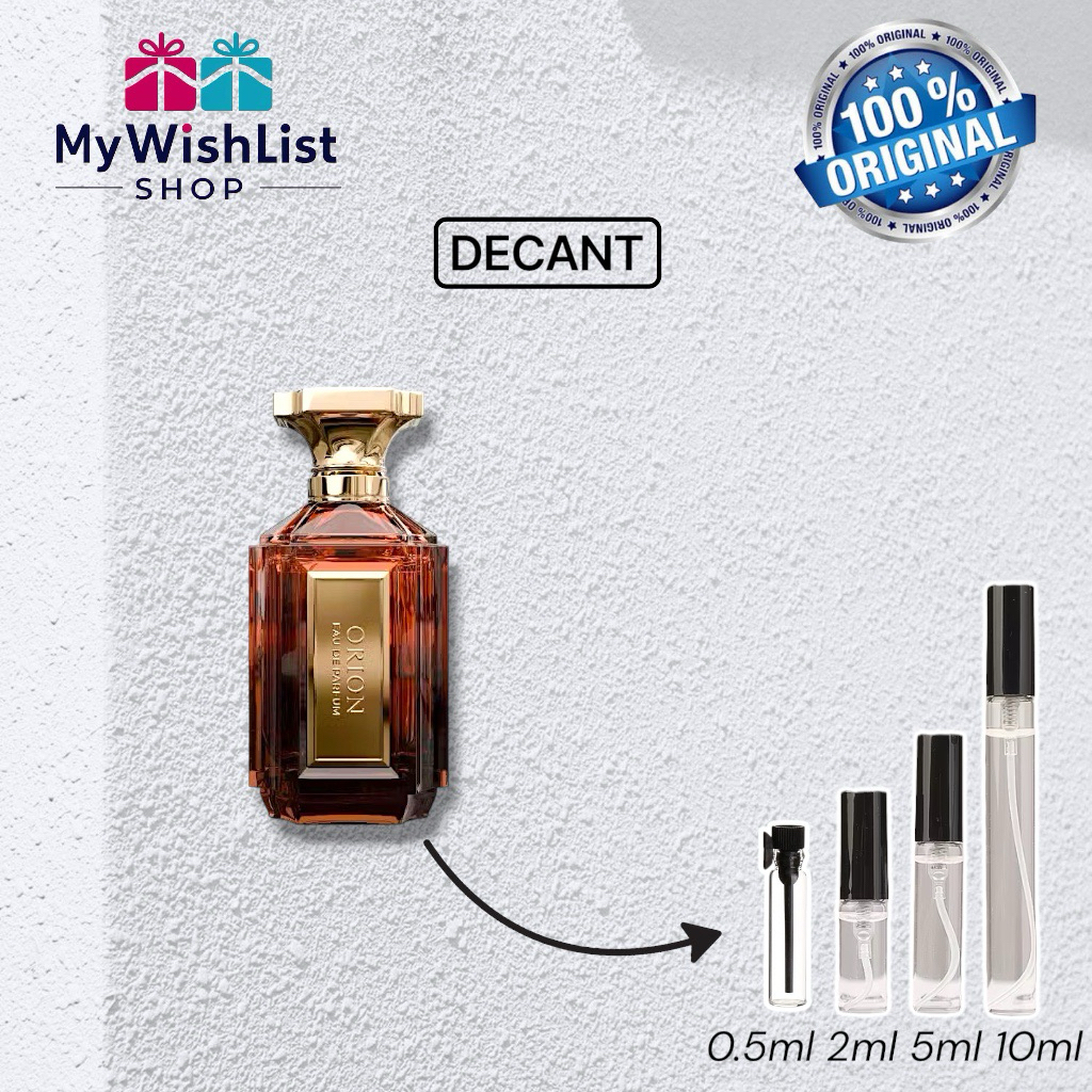 VELIXIR ORION - PARFUM DECANT MINI SIZE (SHARE IN JAR) ORIGINAL TANPA CAMPURAN - VELIXIR ORION