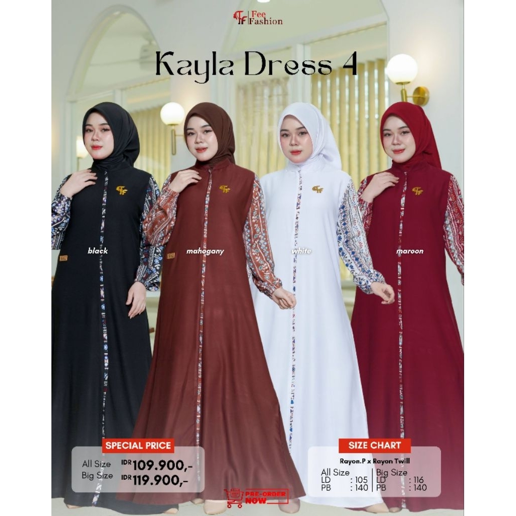 Kayla Dress & Midi Dress By Fee Fashion / Gamis Rayon Premium