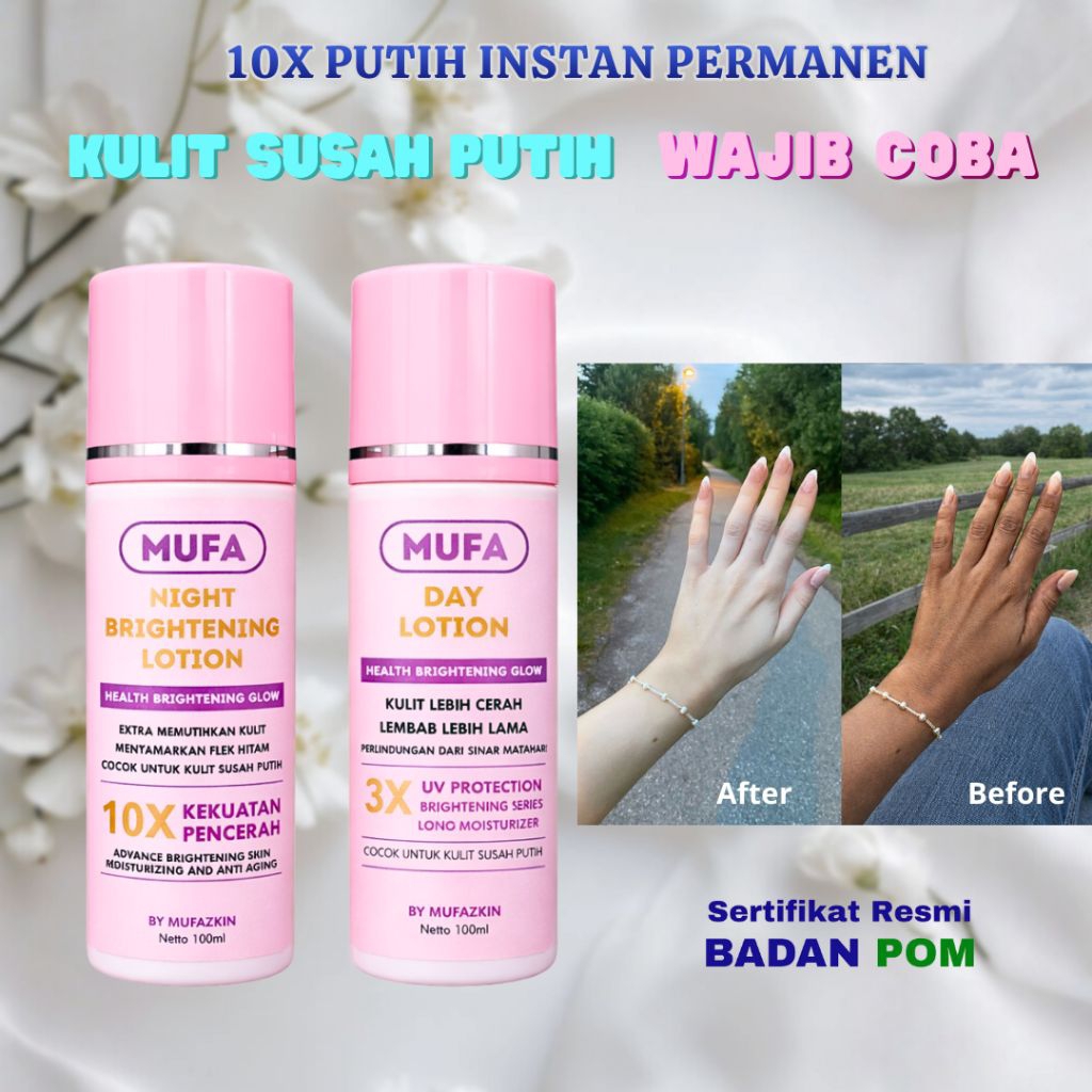 Handbody Pemutih Badan Dosting BPOM Cepat & Aman | MUFA Hb Pemutih Kulit Cerah Alami | Lotion Pemuti