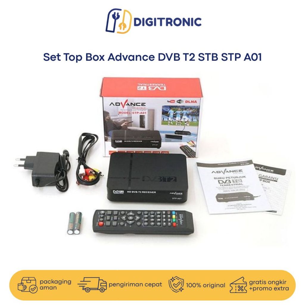 Set Top Box Advance DVB T2 STB STP A01
