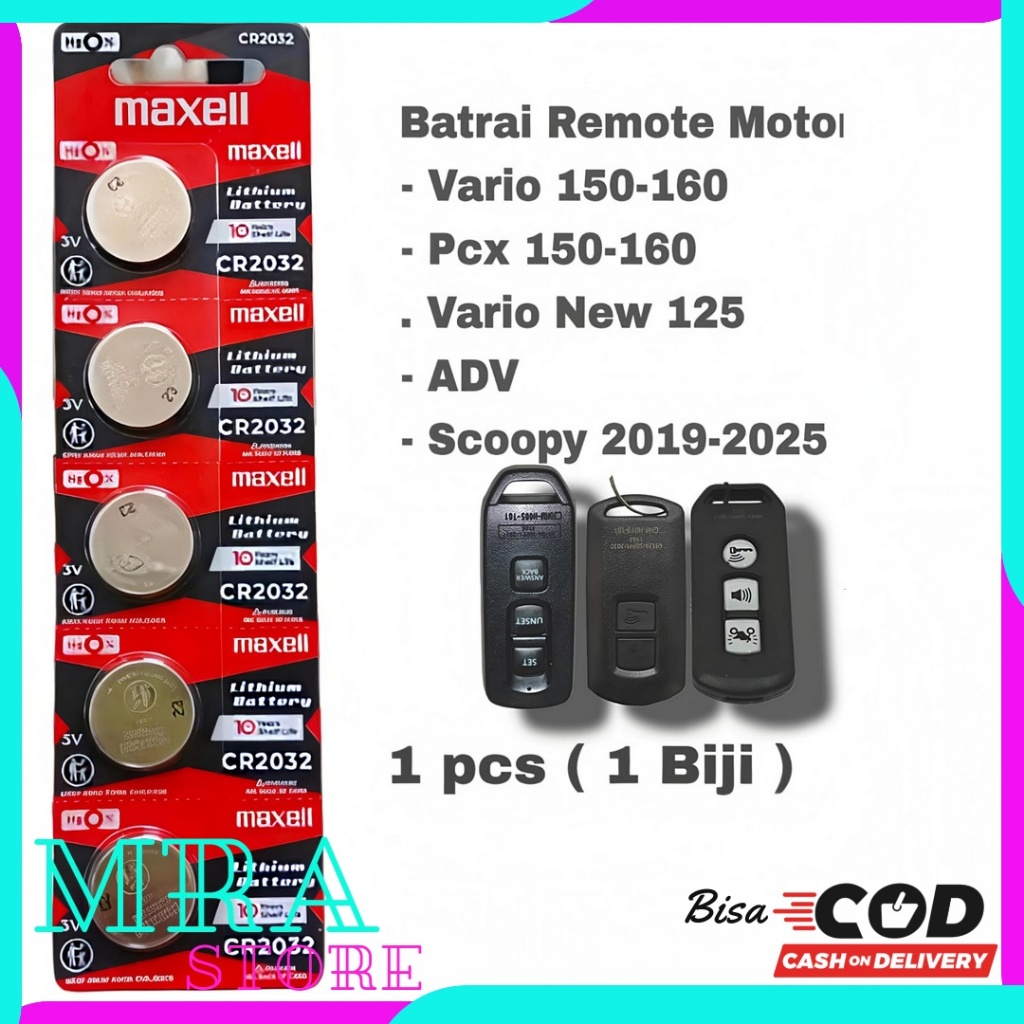 Batu Baterai Batre Remot Motor Keyless HONDA VARIO PCX ADV SCOOPY STYLO 150 160 CC Original