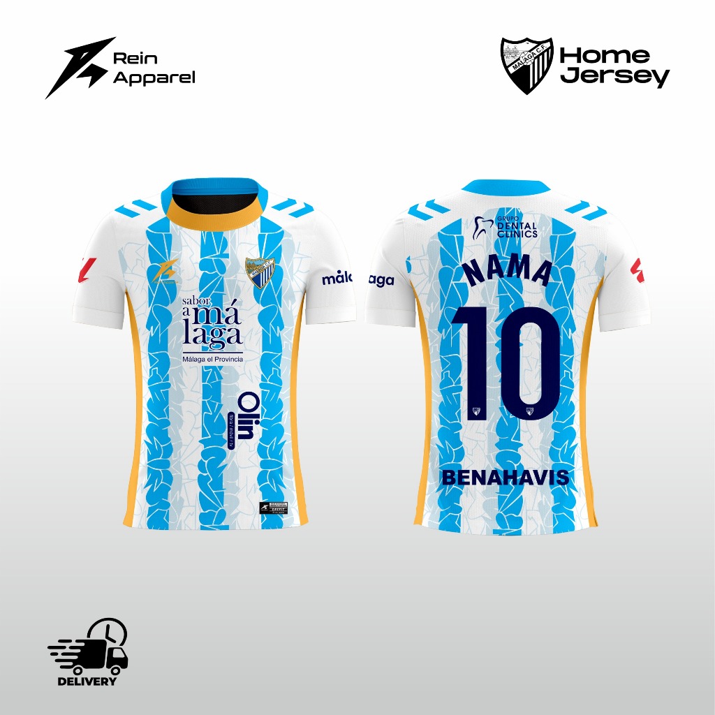 Baju Jersey Bola Malaga CF Terbaru Free Custom Nama No Punggung
