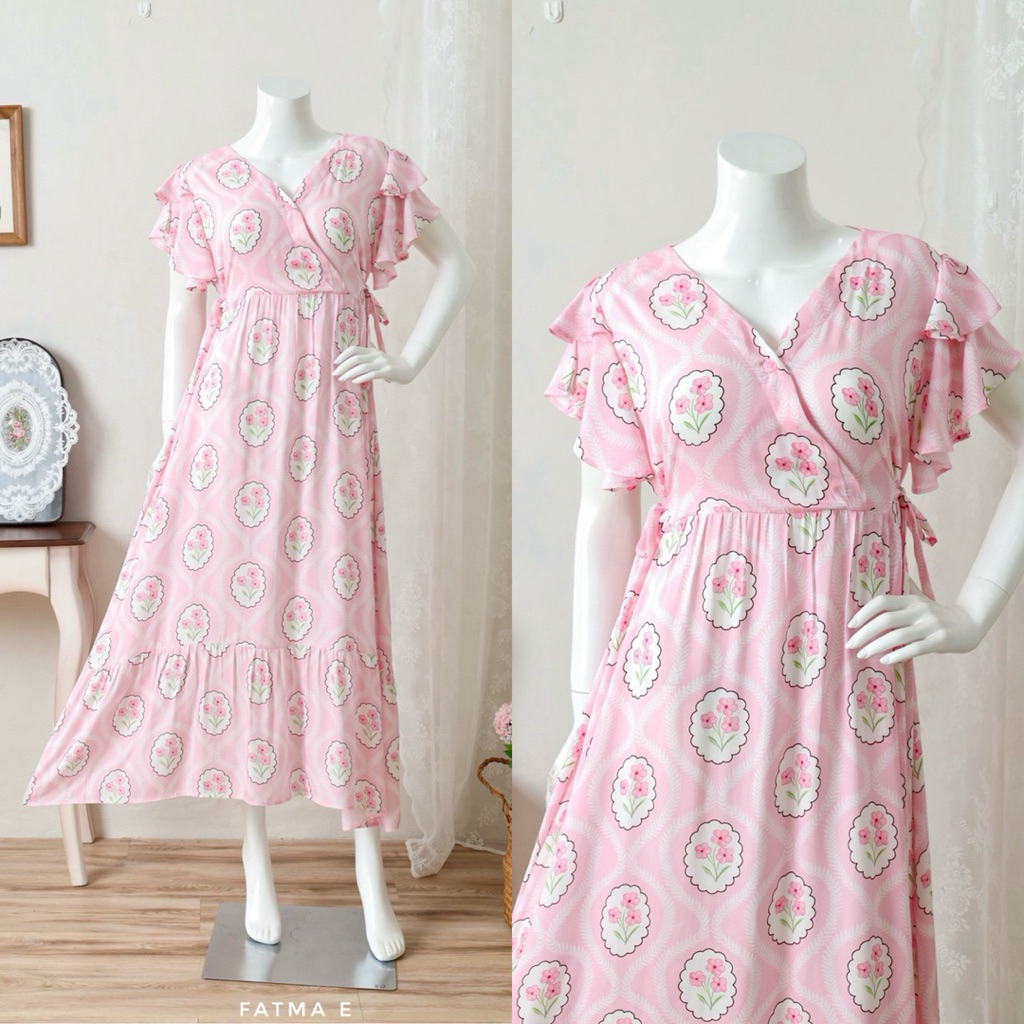 Fatma dress daster kimono homey dress rayon daster rayon busui friendly