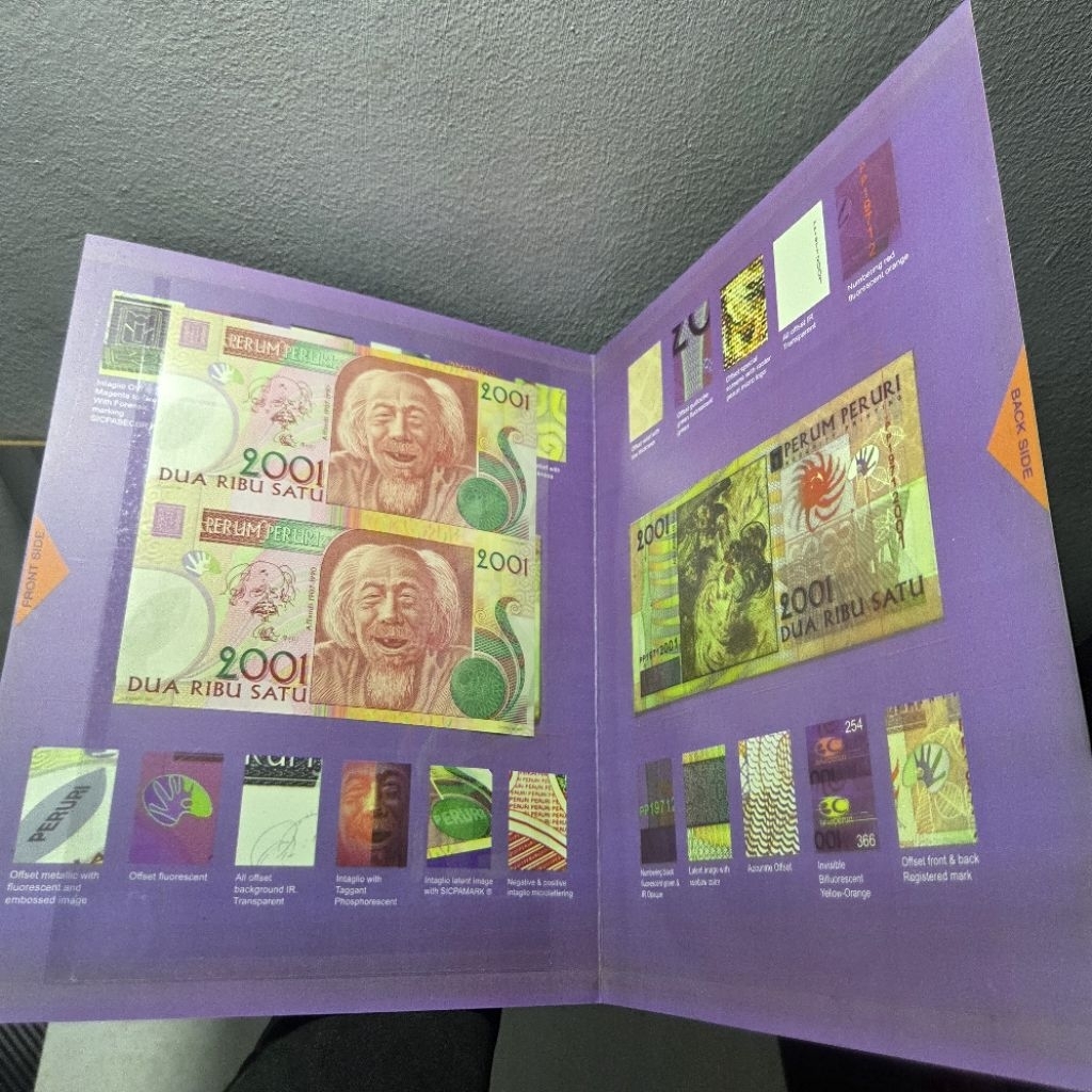Uang Kuno 2001 Affandi Asli UNCUT Koleksi Uang Indonesia Unik
