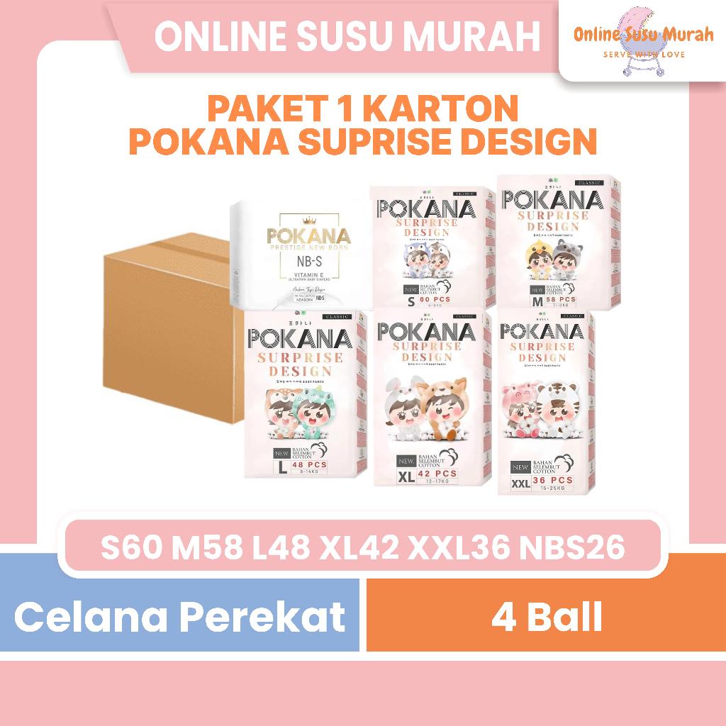 POKANA PANTS BUNDLE 4 BALL / 1 KARTON  S60 M58 L48 XL42 XXL36 TAPE NB-S26 PPKS