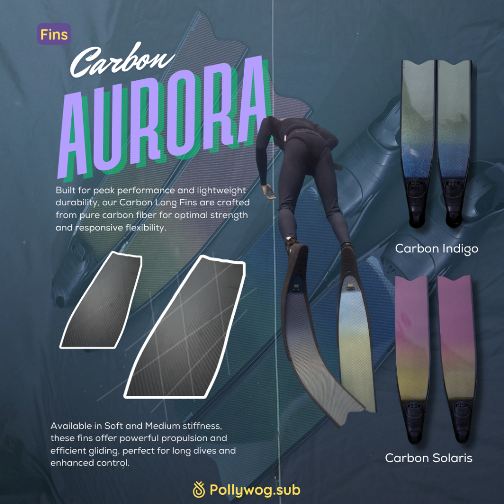 Pollywog Long Fins Pure Carbon Aurora