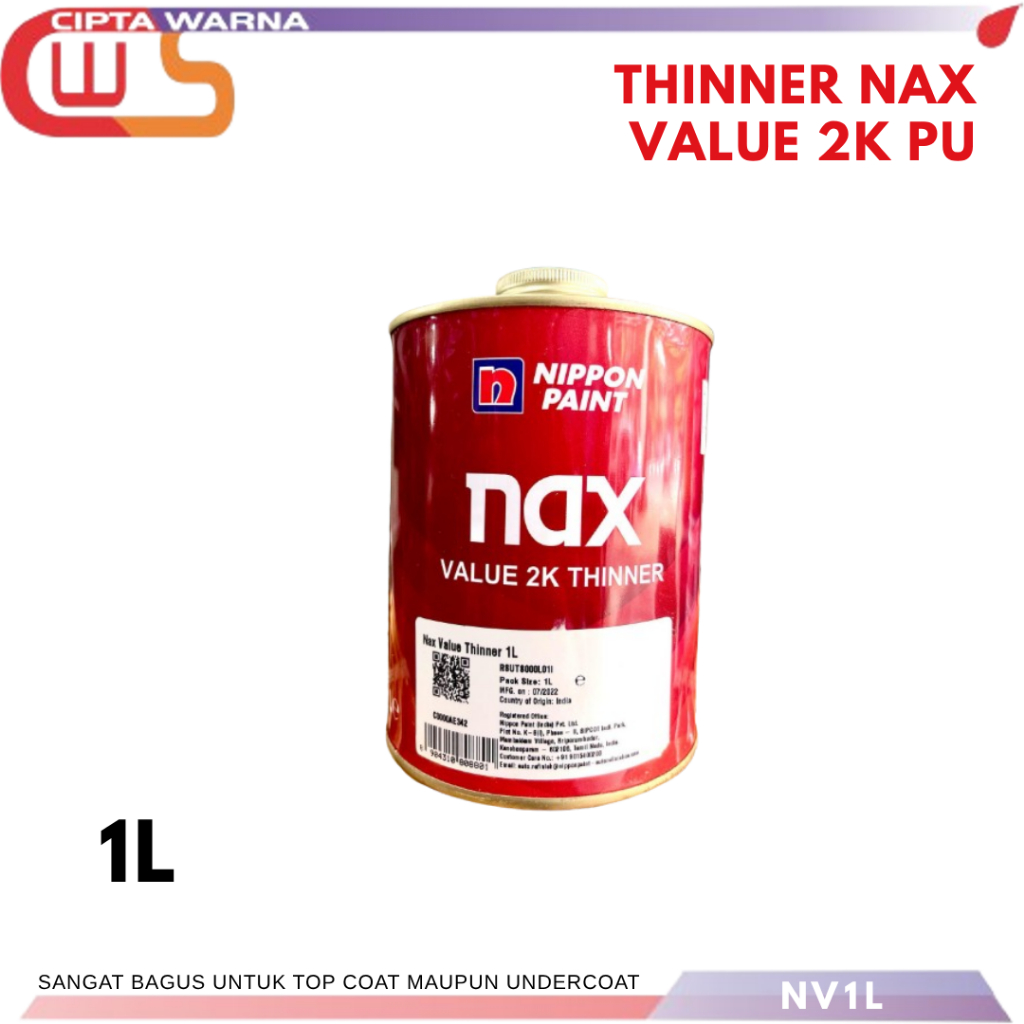 NAX Value 2K PU Thinner Nippon Paint Pengencer Cat 1 Liter - CWS