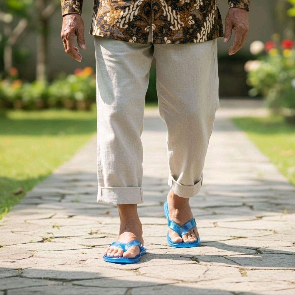 Sandal Jepit Refleksi Transparan Kesehatan Model Awet dan Kuat untuk Pria Wanita Shoe Karet Nyaman d
