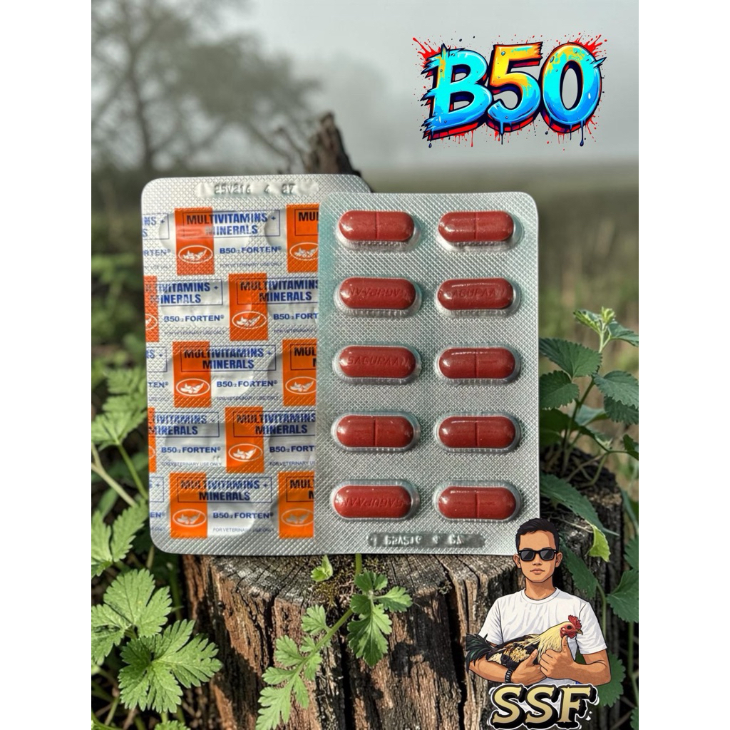 B50 FORTEN -tablet B Complex vitamin dan Mineral Ayam