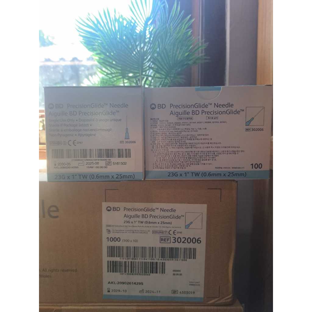 Jarum Bd 23G / Jarum Suntik BD 23G / Neddle BD Aiquille 23G-1Karton 10 Box