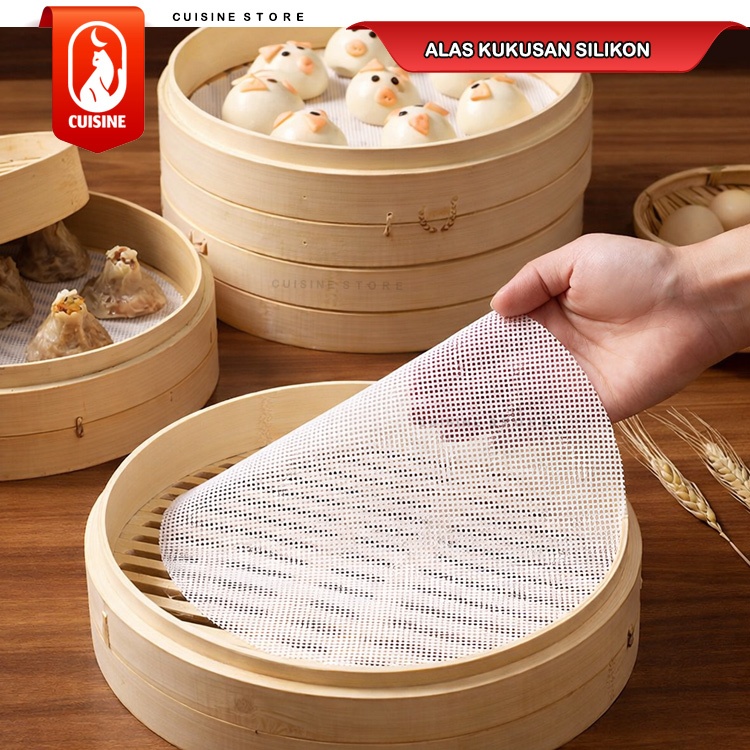 Alas kukusan Silikon Anti Lengket Dimsum Pao FOOD GRADE
