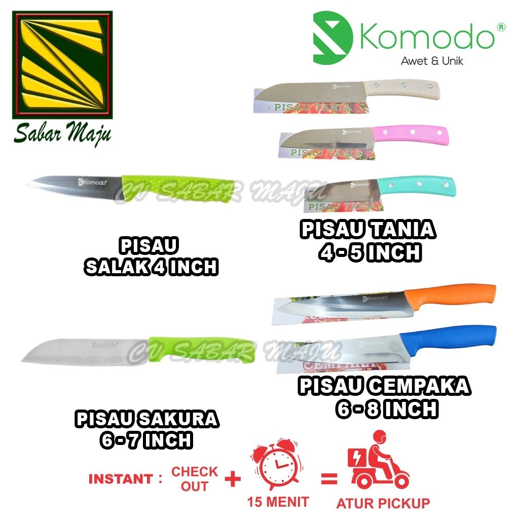 Komodo Pisau Stainless Stell, Pisau Buah, Pisau Sayur