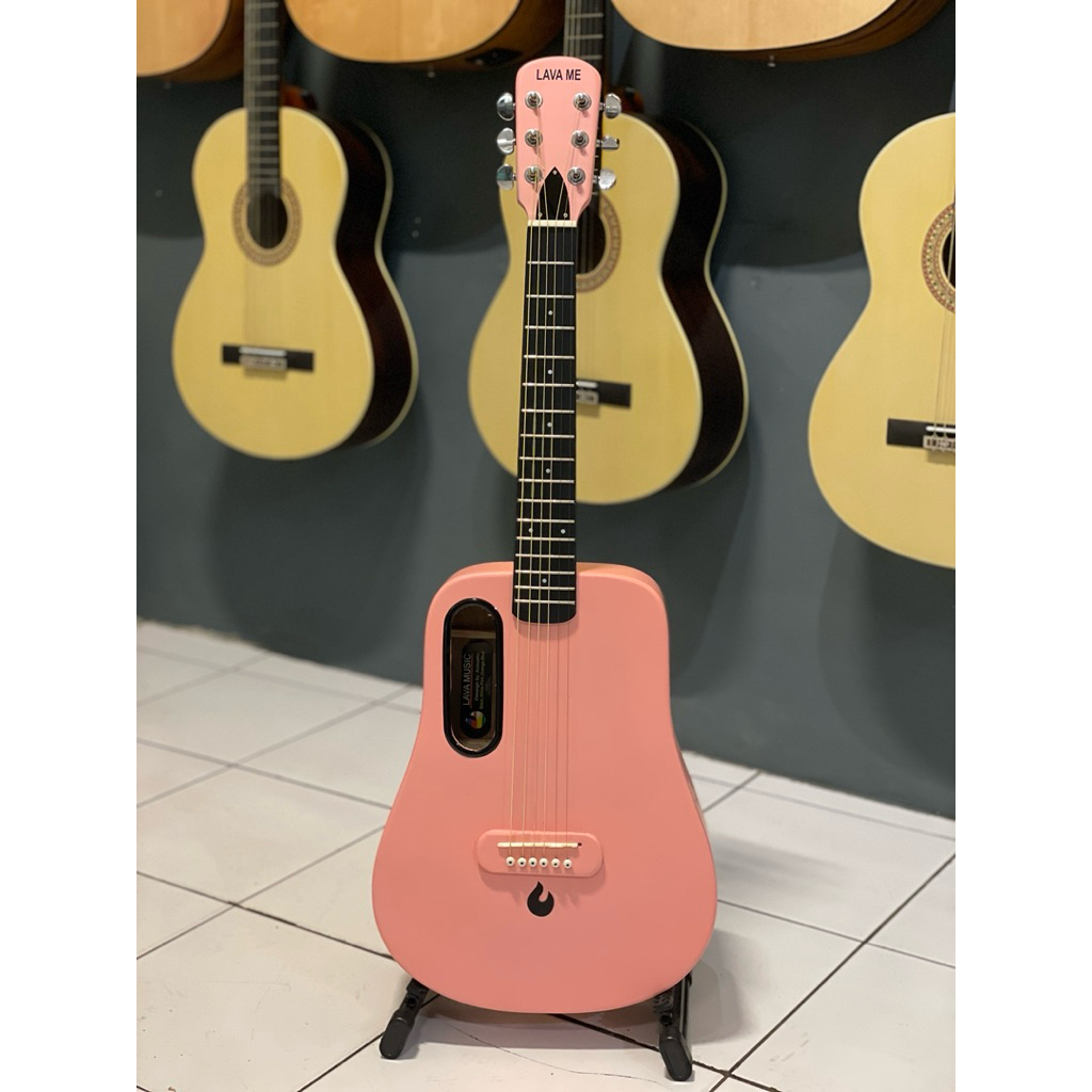 Gitar Travel lava me pink akustik & Akustik elektrik