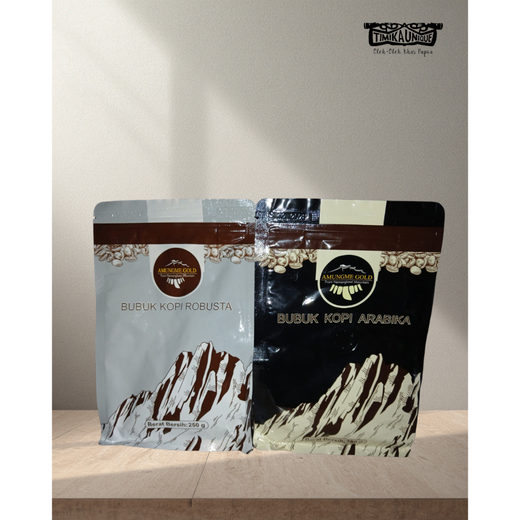 Kopi Amungme Robusta – Kelezatan dari Tanah Papua - Kemasan 250 Gram / BIJI / BUBUK