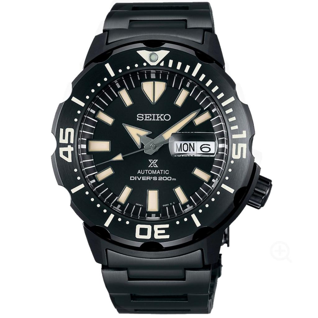 Jam Tangan Analog Pria Seiko Prospex SRPD29J1 Monster Automatic Black Dial Black Stainless Steel Str