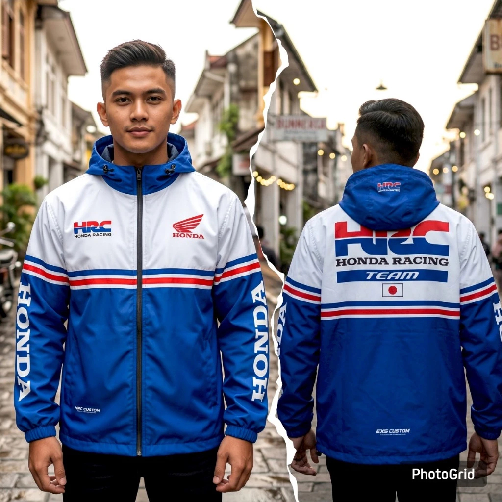 JAKET HONDA TEAM HRC JACKET TOURING SUNMORI BAHAN LOTTO TEBAL