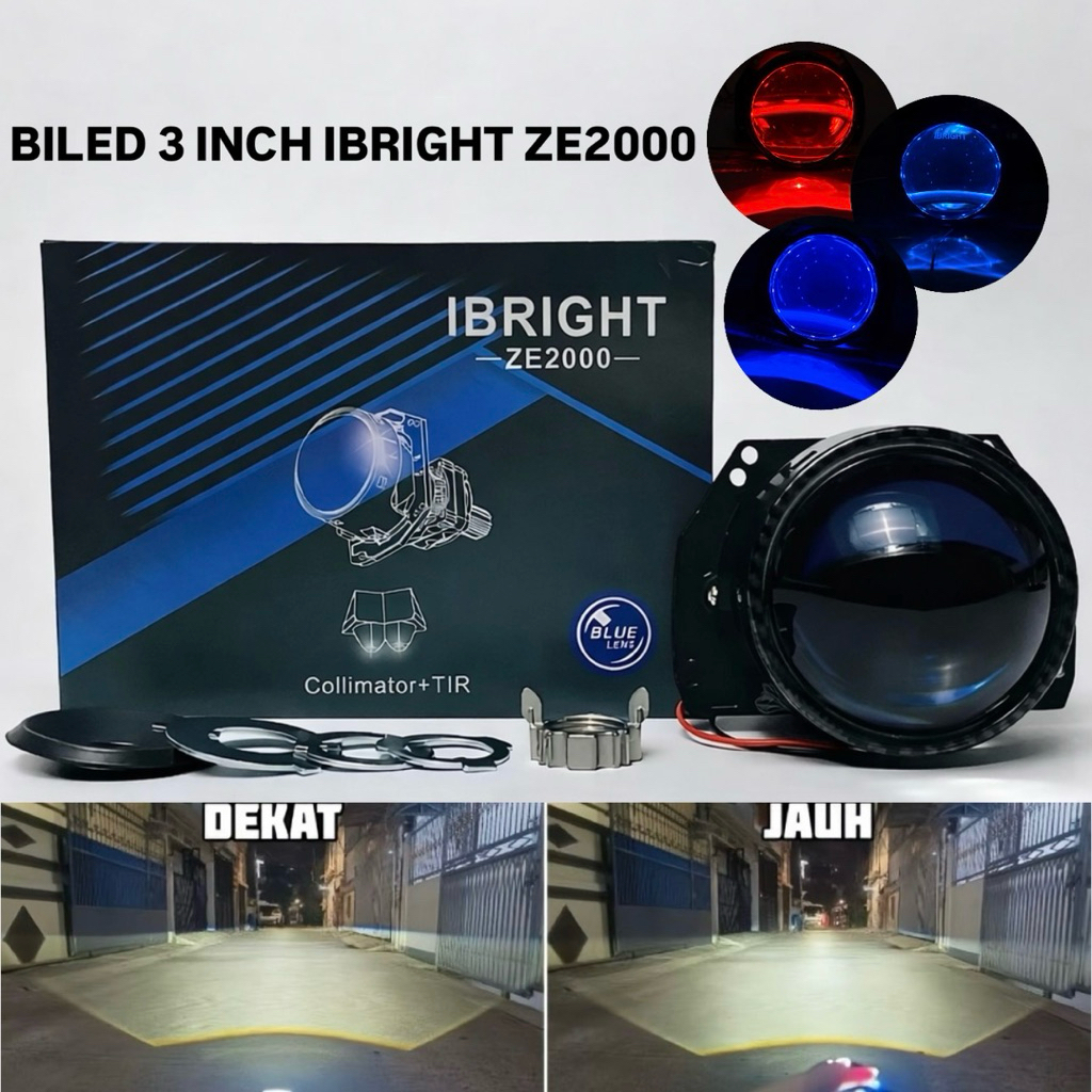 BILED IBRIGHT ZE2000 - Biled projector 3 inch devil rgb blue lens