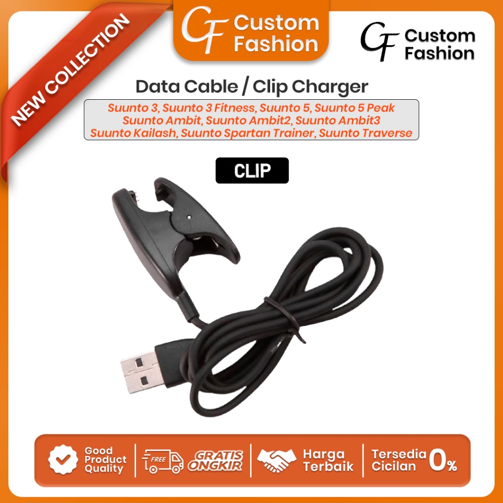 Kabel Data Kabel Charger Charging Cable Type CLIP Suunto Spartan Sport Trainer Spartan Trainer