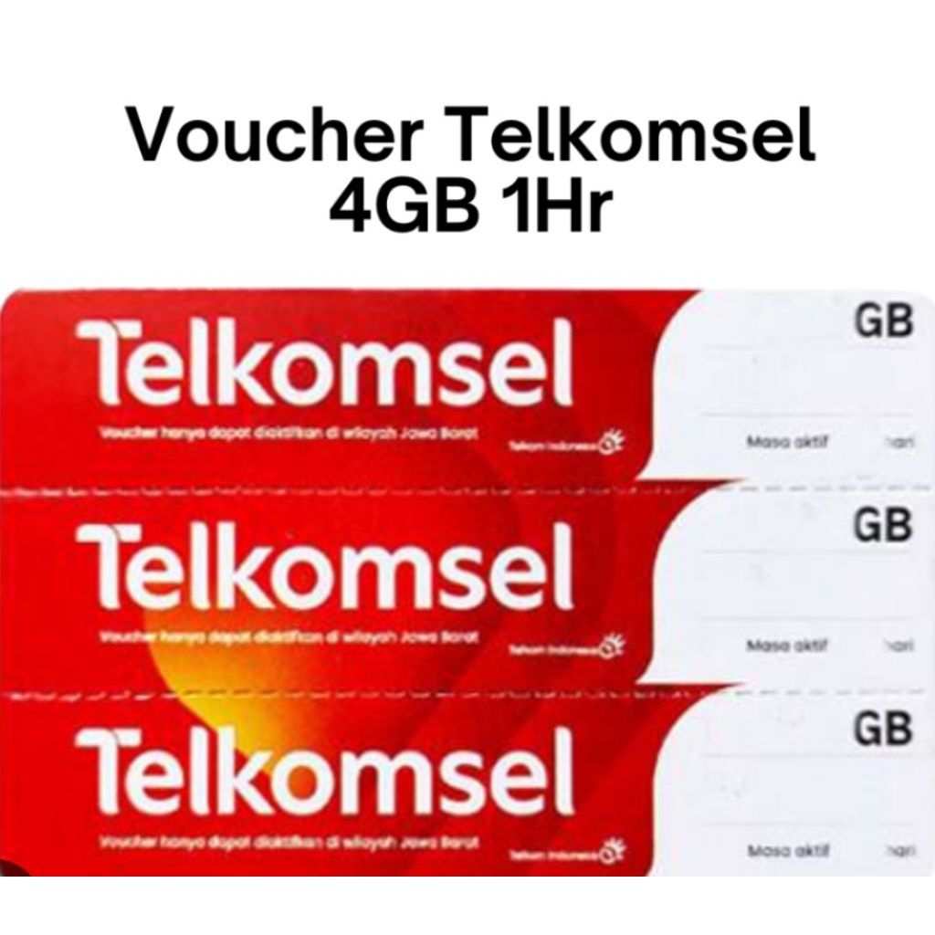 voucher Telkomsel 4Gb 1 hari