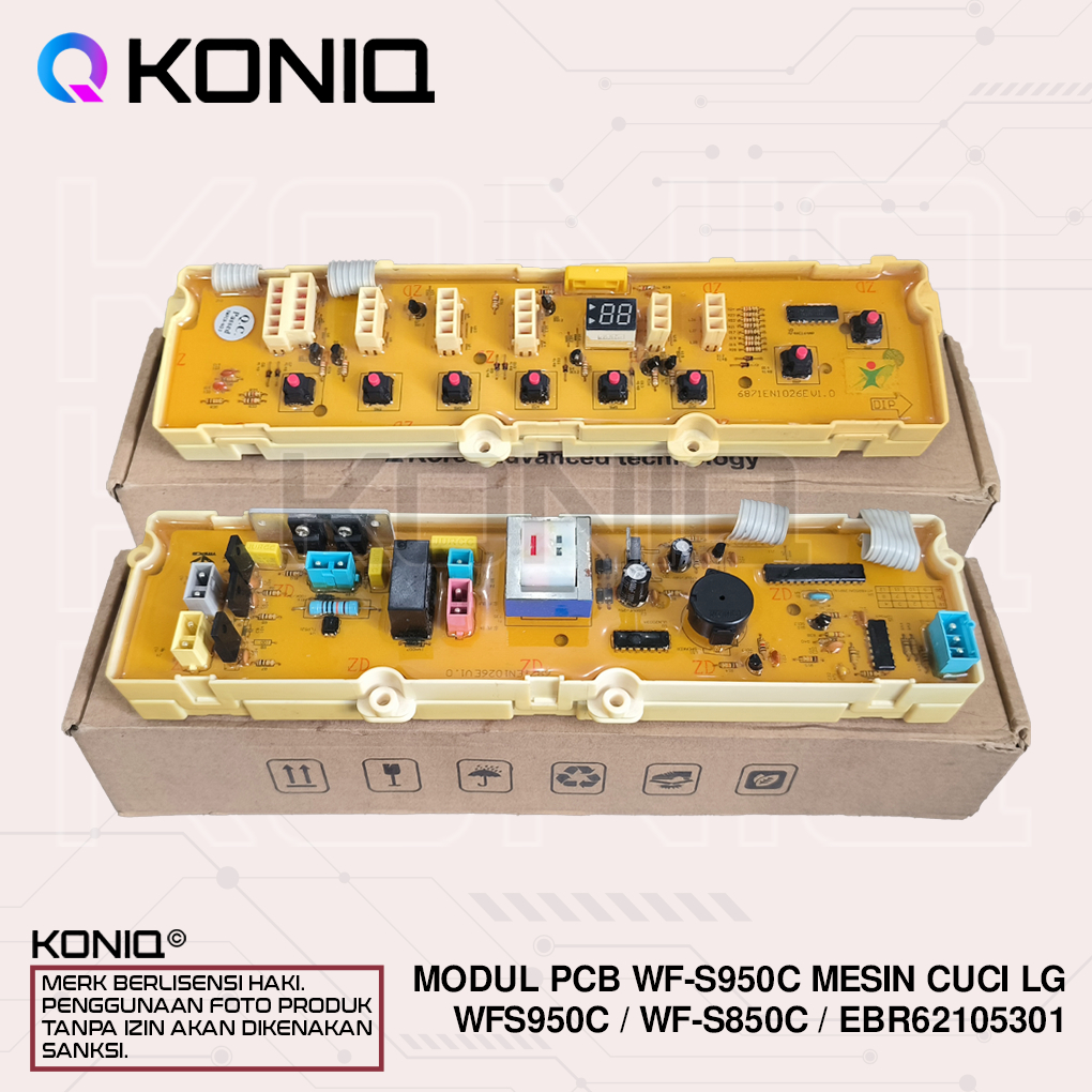 MODUL PCB WF-S950C MESIN CUCI LG WFS950C / WF-S850C / EBR62105301