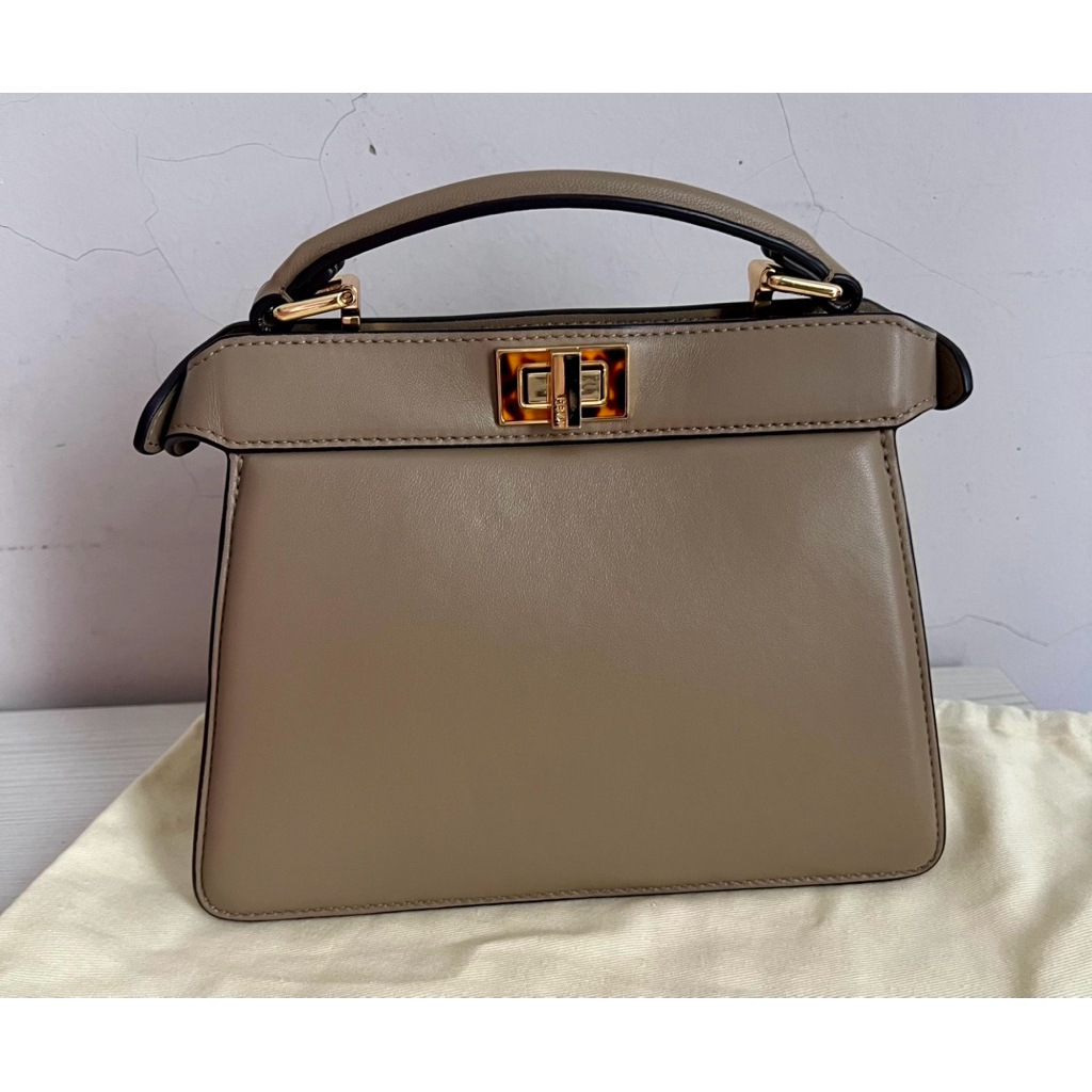 Peekaboo ISeeU petite top handle bag in beige