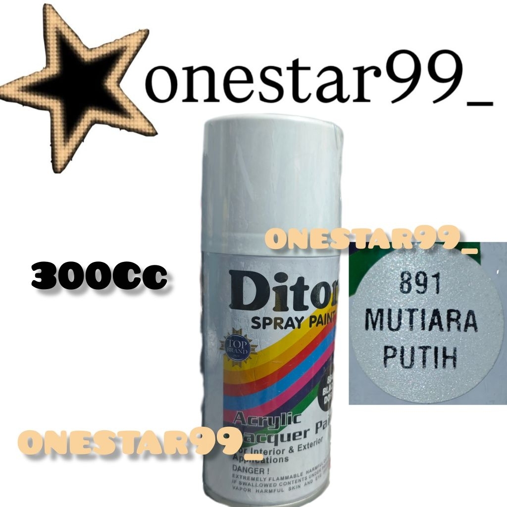 Pilok Pilox Pylox Cat Diton Mutiara Putih 891 Metalik Glossy Mengkilap Spray Paint 300cc