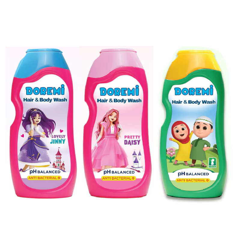 DOREMI Kids Hair & Body Wash 200ml - Sabun dan Shampoo Anak Antibakteri