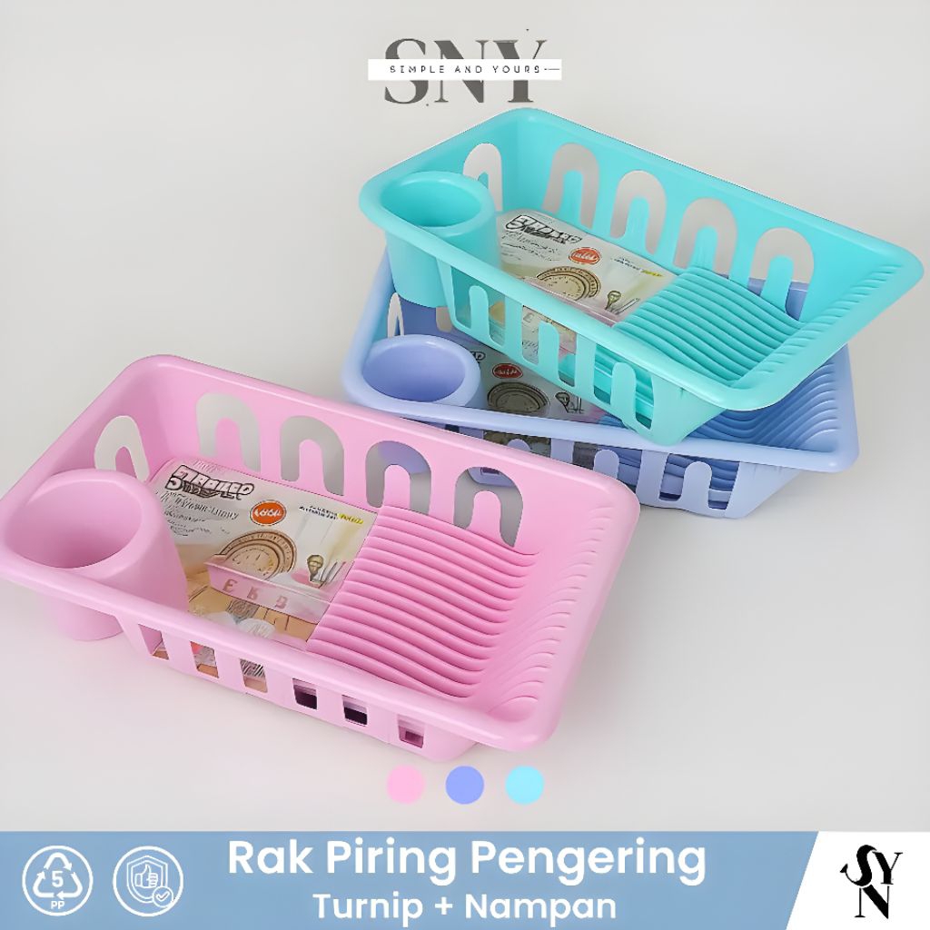 Rak Piring Turnip Set Nampan - Lemony Plast