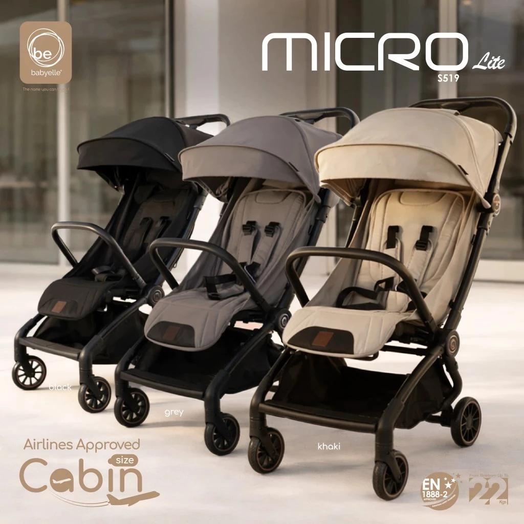 Stroller Babyelle Micro Lite S519 Cabin Size Kereta Dorong Bayi Gratis Tas