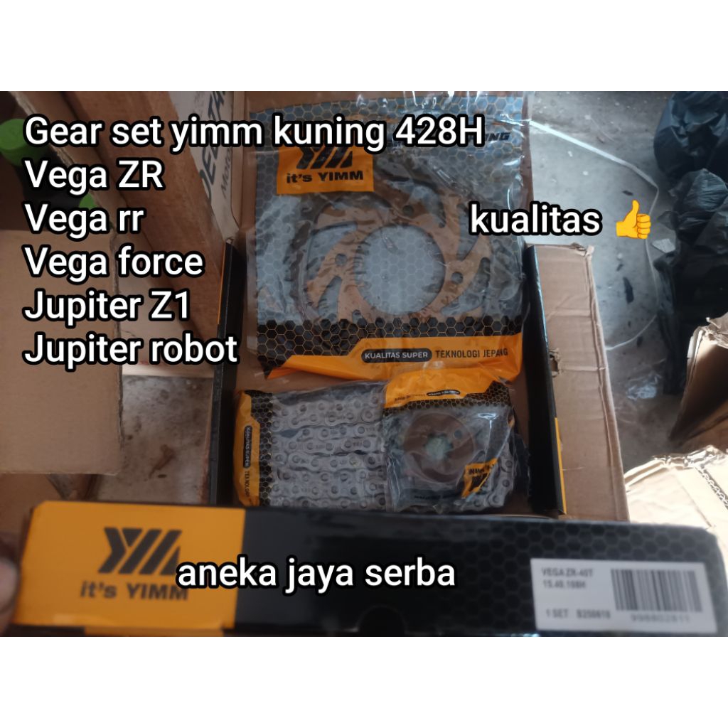 gear set yimm kuning 428H motor Vega ZR, Jupiter Z1, Jupiter robot,Vega force,Vega rr dll