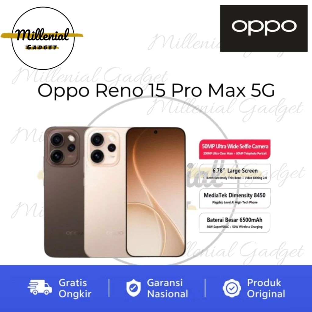 OPPO RENO 15 PRO MAX (12/512) BERGARANSI RESMI OPPO SERVICE CENTER