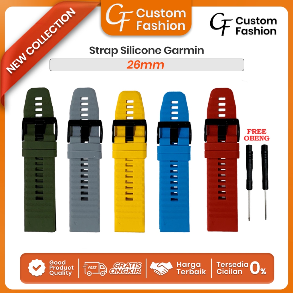 Rubber Strap Tali Karet Jam Tangan Garmin D2 Bravo D2 Charlie D2 Delta Mach 1 Pro Mach 2 51mm
