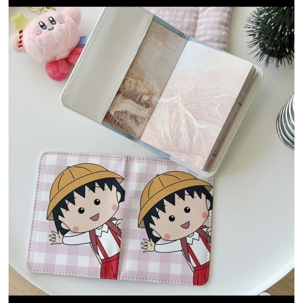 Passport cover chibi maruko chan passport case maruko chan dompet paspor karakter chibi maruko chan