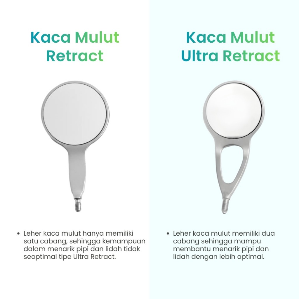 Kaca Mulut Ultra Retract Hahnenkratt / Kaca mulut Front Surface FS ULTRA BRIGHT